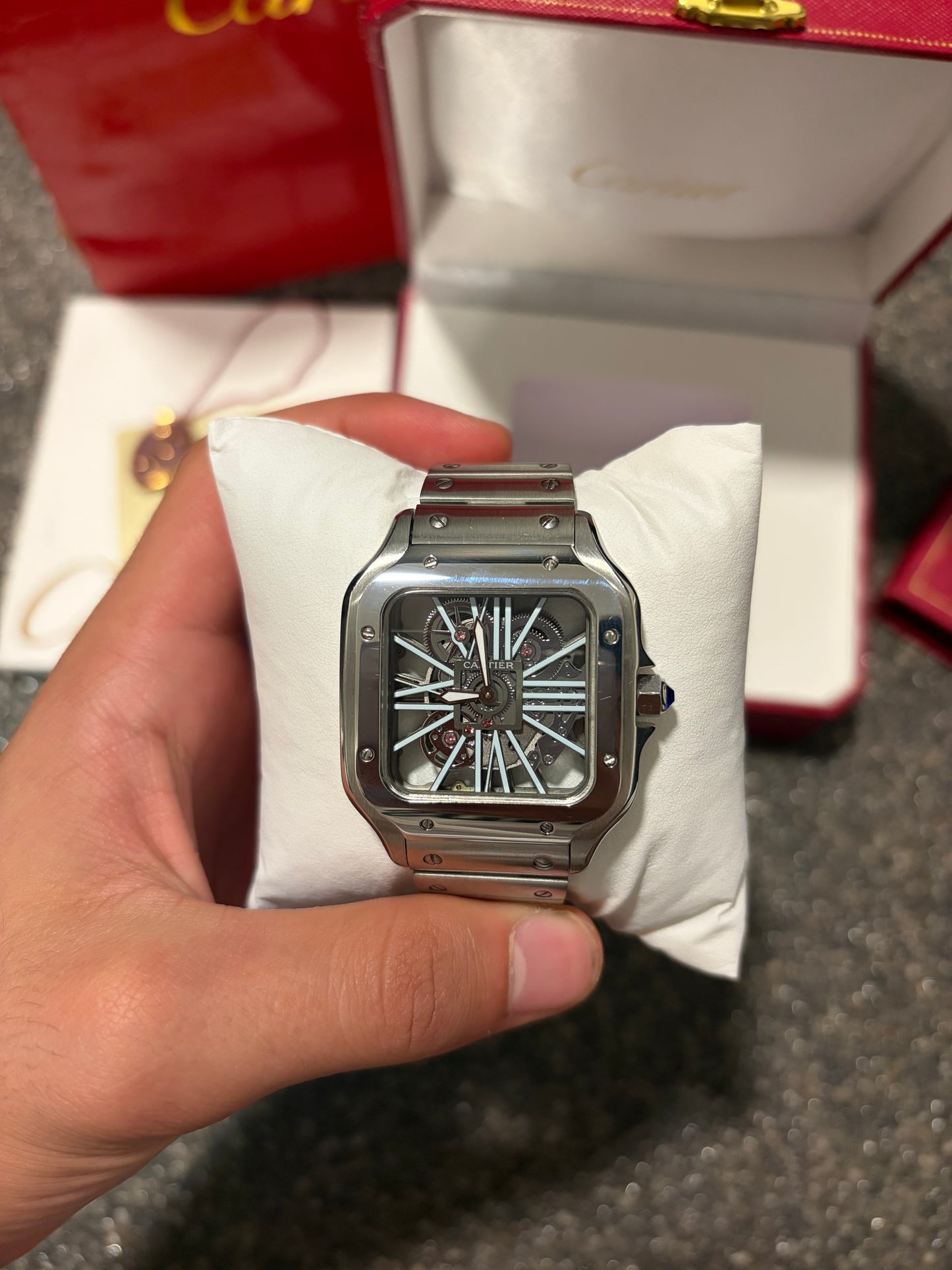 Cartier Santos skeleton