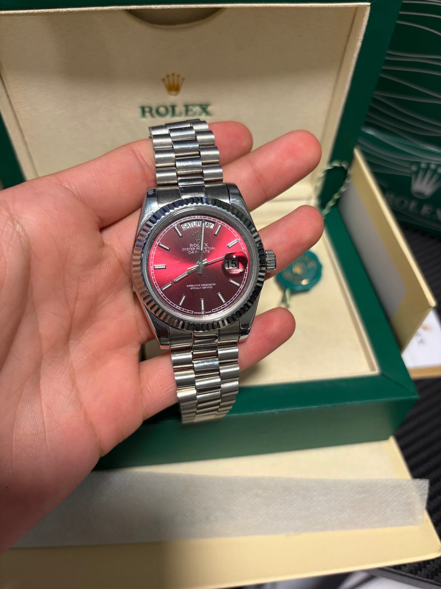 Rolex DayDate Cherry/Wine